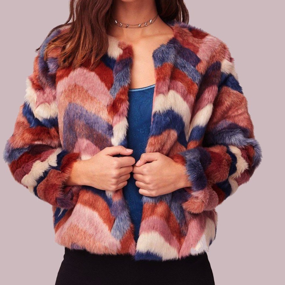 BAND OF GYPSIES faux fur coat